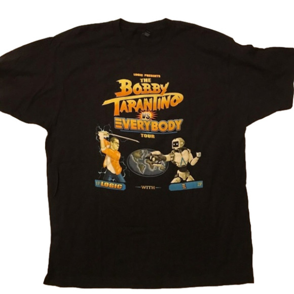 MEN’S black, XL T-shirt with Logic / Bobby Tarantino graphic. Unisex. - Picture 1 of 3